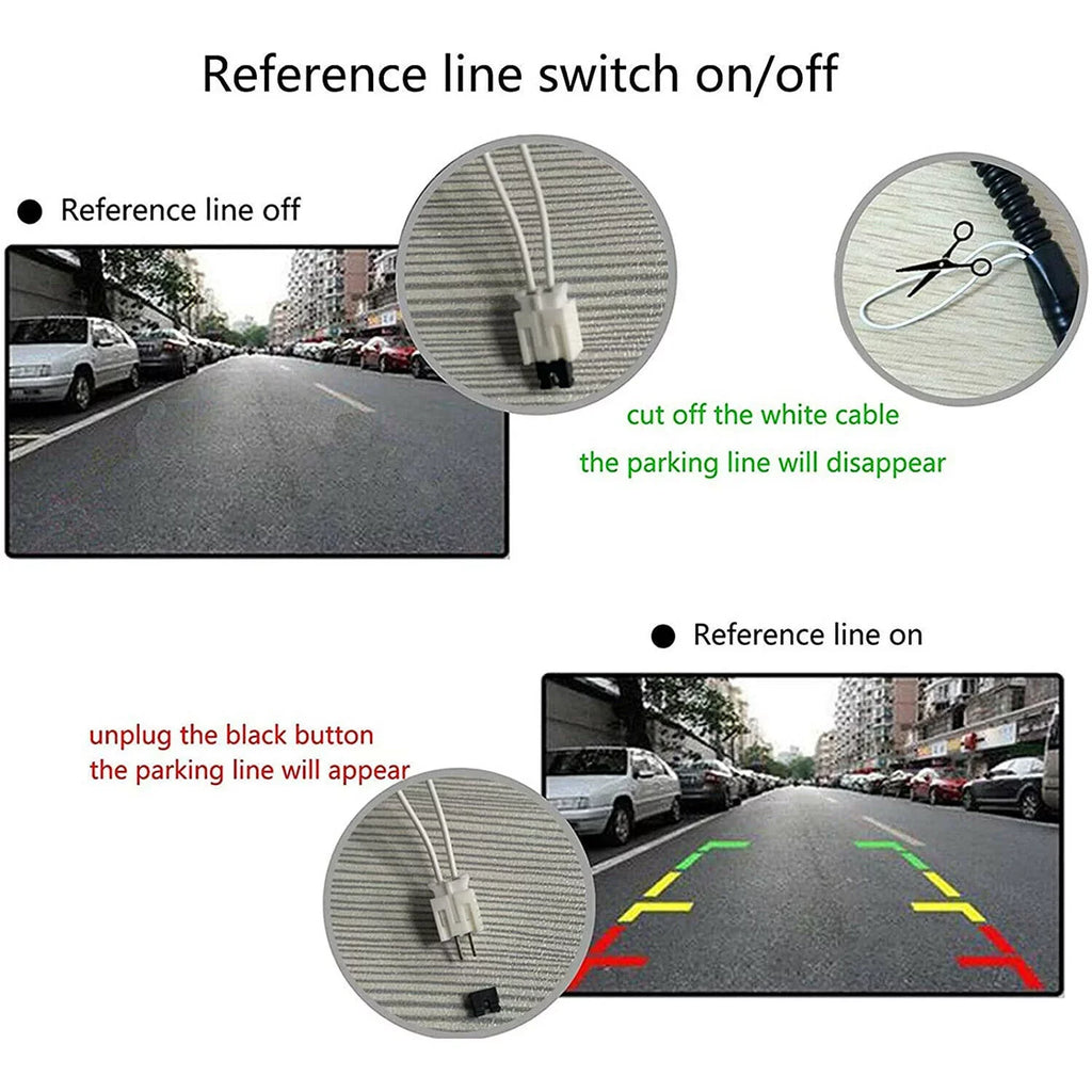 iMeshbean Rear View Camera for Jeep Wrangler 2007-2018 Spare Tire Waterproof Reversing Parking Aftermarket Camera Removable Guideline with OEM Monitor Adapter