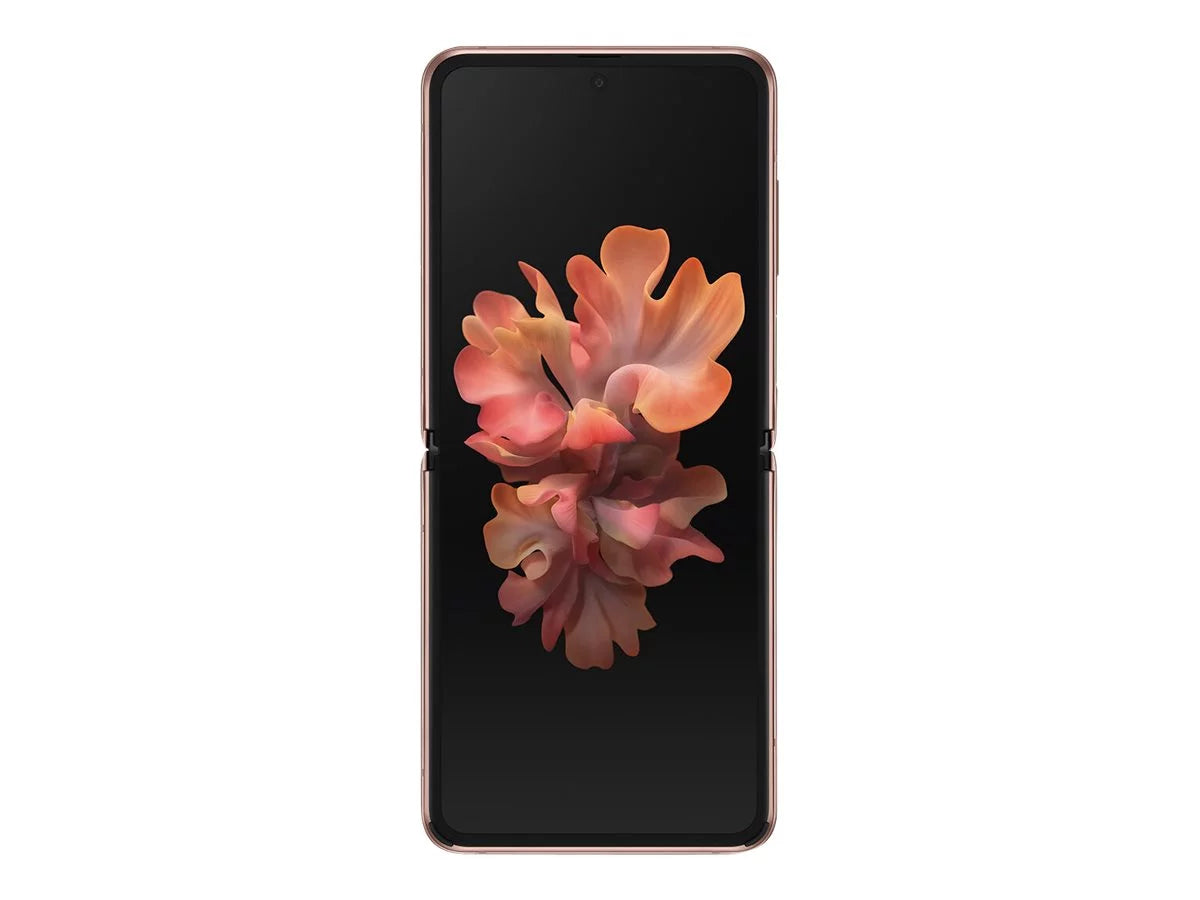 Samsung Galaxy Z Flip 5G - 5G smartphone - dual-SIM - RAM 8 GB / Internal Memory 256 GB - OLED display - 6.7" - 2636 x 1080 pixels - 2x rear cameras 12 MP, 12 MP - front camera 10 MP - mystic bronze