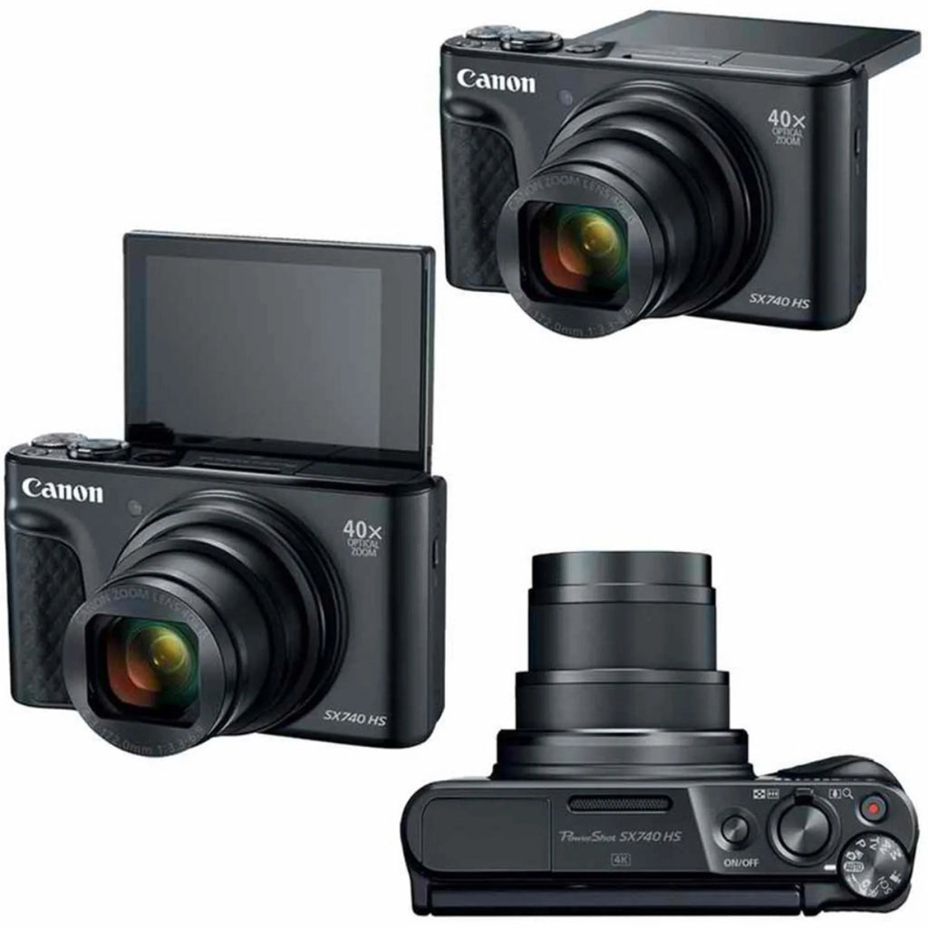 Canon PowerShot SX740 HS 20.3MP Digital Camera Onyx with 64GB Memory card
