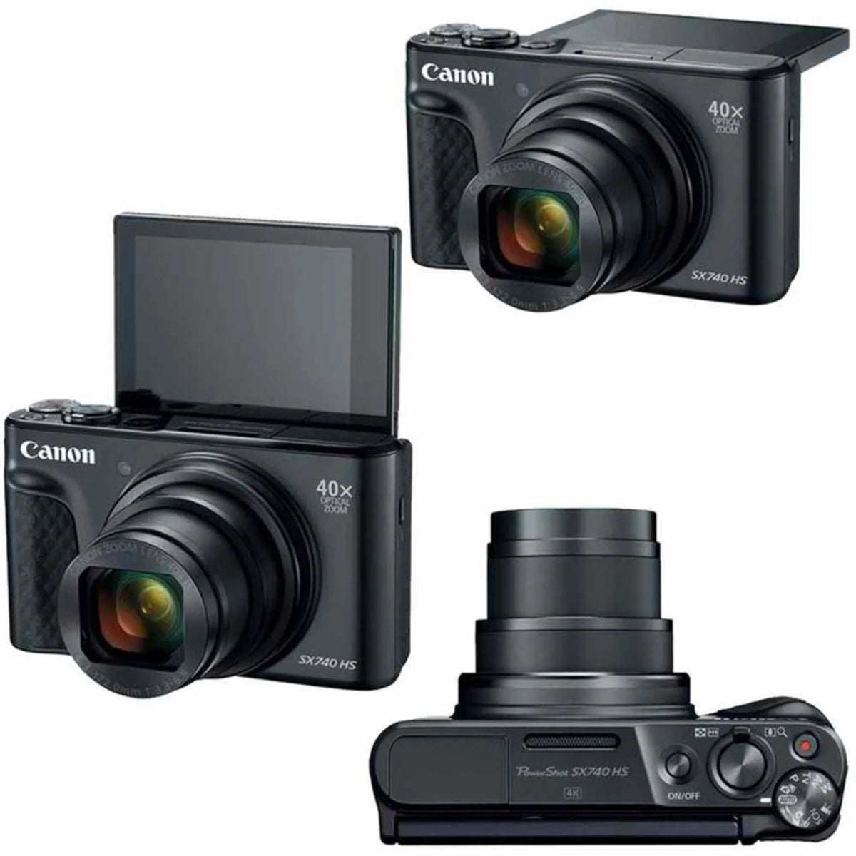 Canon PowerShot SX740 HS 20.3MP Digital Camera Onyx with 64GB Memory card