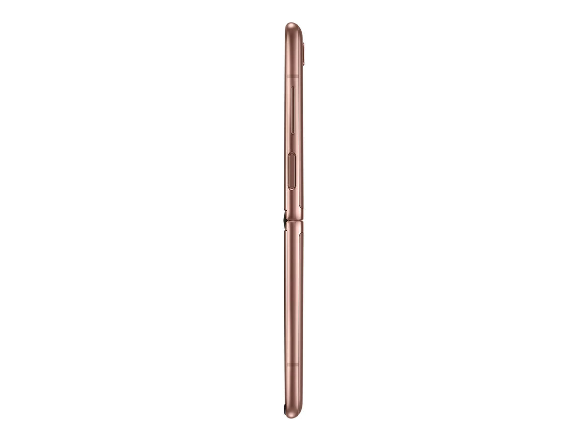 Samsung Galaxy Z Flip 5G - 5G smartphone - dual-SIM - RAM 8 GB / Internal Memory 256 GB - OLED display - 6.7" - 2636 x 1080 pixels - 2x rear cameras 12 MP, 12 MP - front camera 10 MP - mystic bronze