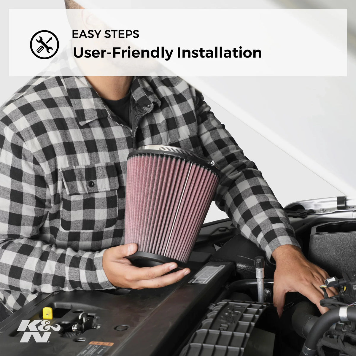 "K&N Engine Air Filter: High Performance, Premium, Washable, Industrial Replacement Filter, Heavy Duty: E-3038" Fits select: 2005-2006 TOYOTA SCION TC