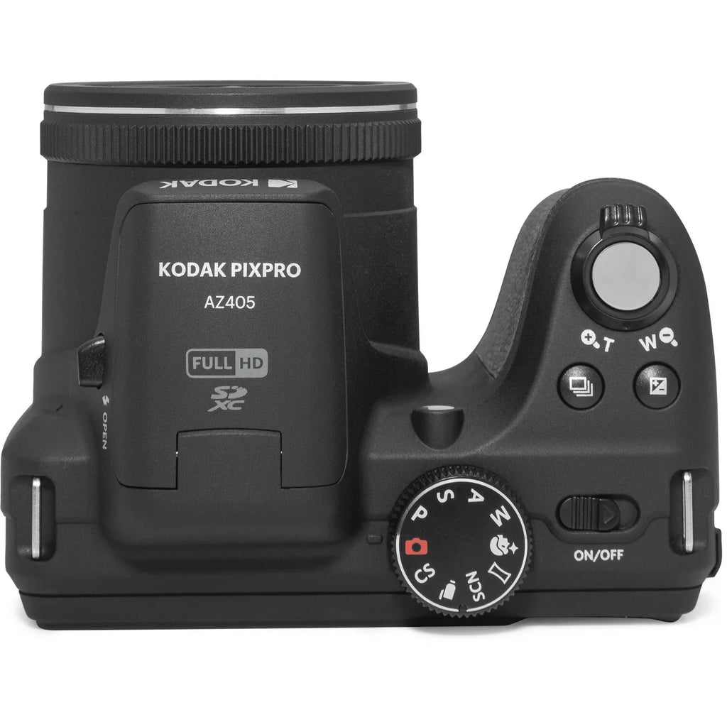 Kodak PIXPRO AZ405 Digital Camera Midnight + Extra Battery + LED - 128GB Kit