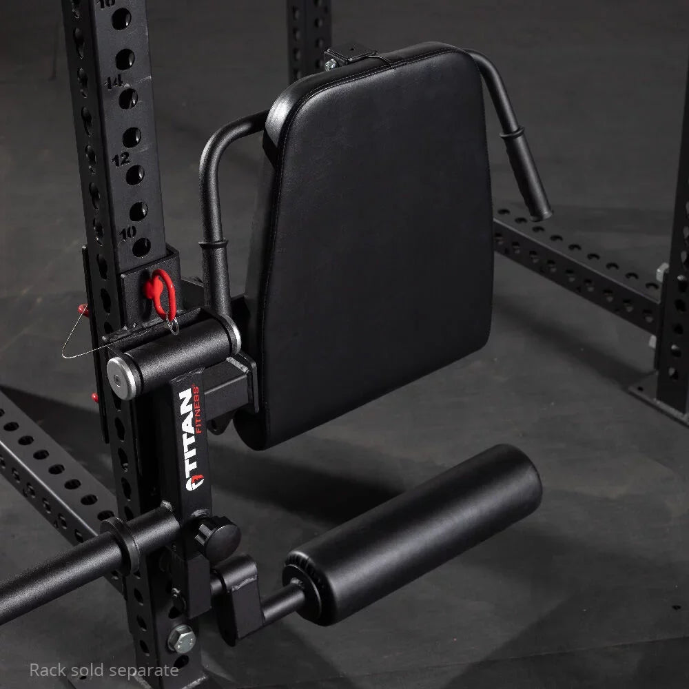 Titan Fitness TITAN Series Plate-Loaded Leg Curl and Extension Rack Attachment, Rated 275 LB, Perform One-Leg Hamstring Curls Or Seated Leg Extensions