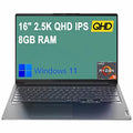 Lenovo Ideapad 5 Pro Laptop, 16 Unit 2.5K QHD IPS Display, AMD Core Ryzen 5 5600H, 8GB RAM, 1TB SSD, Wi-Fi, Bluetooth, Windows 11, Bundle with JAWFOAL