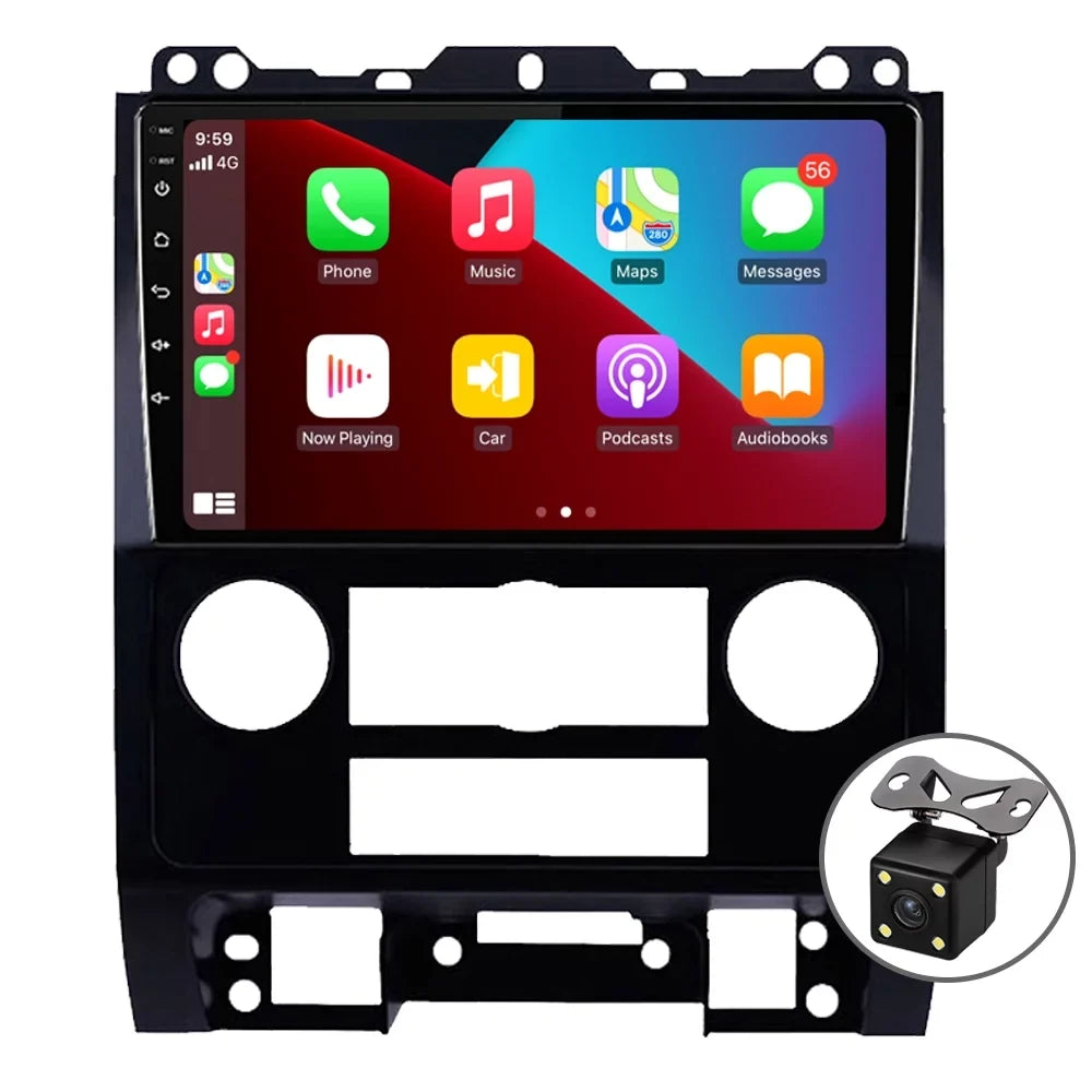 Android 11 Car GPS Navi Carplay Stereo Radio for Ford Escape 2007-2012 with carplay/Auto Backup Camera
