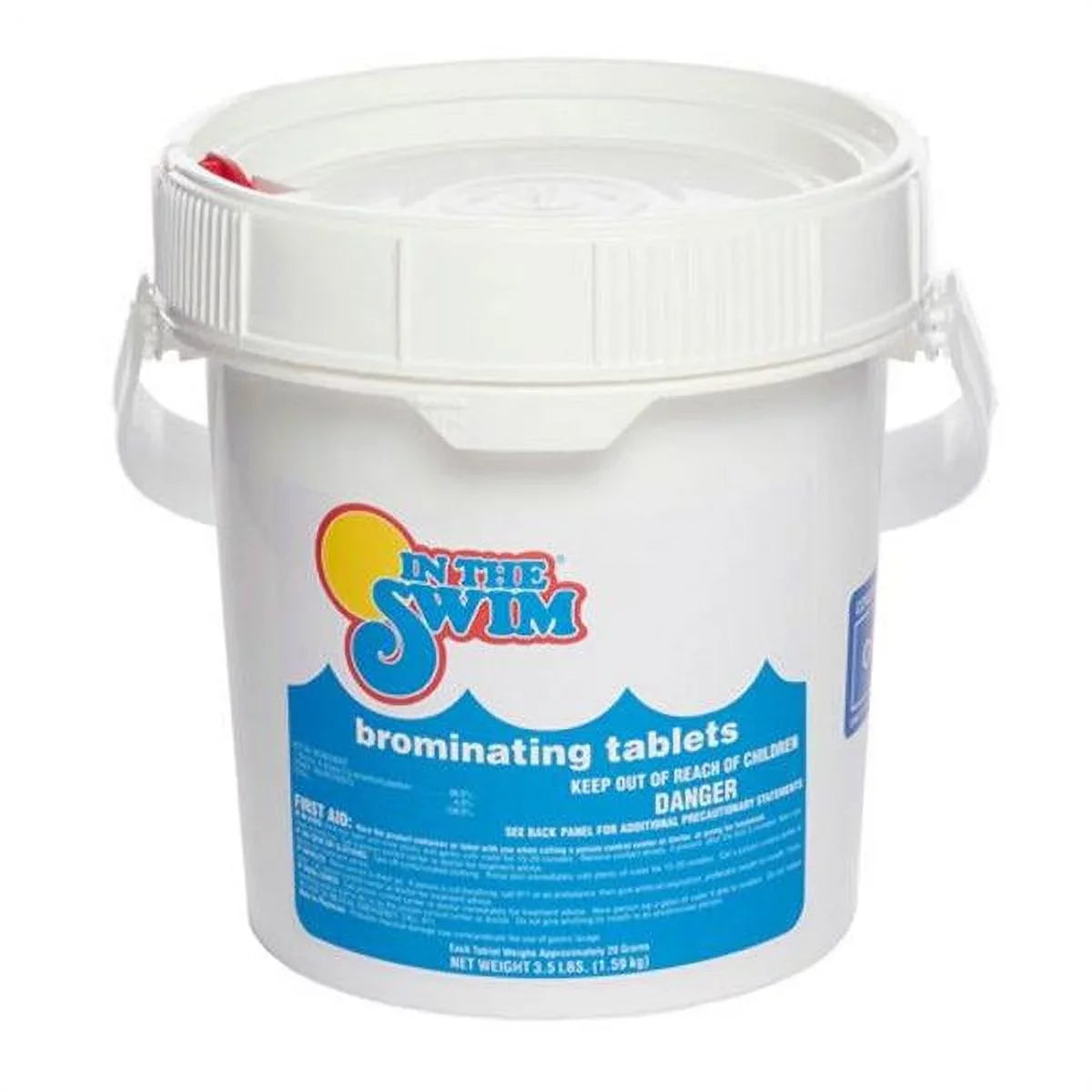 In The Swim 1 Centimeter Bromine Tablet Sanitizer for Spas, Hot Tubs, or Swimming Pools - Pre-Stabilized, Low Odor, Chlorine Alternative - 61% Available Bromine - 8 Pounds U038008032AE