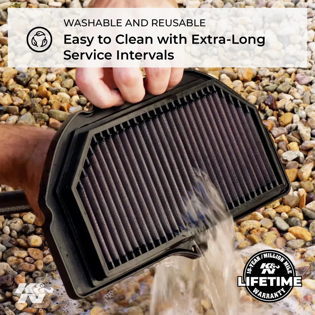 K&N Engine Air Filter: High Performance, Premium, Powersport Air Filter: 1999-2009 YAMAHA (XVS1100 V-Star Classic, Custom, Midnight, Silverado, DragStar Classic, V-Star) YA-1199