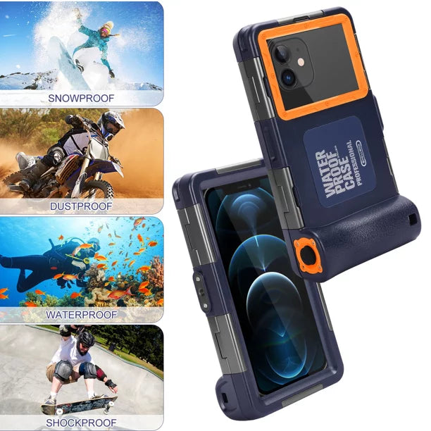 UrbanX Professional [15m/50ft] Swimming Diving Surfing Snorkeling Photo Video Waterproof Protective Case Underwater Housing for Panasonic Eluga Ray 700 And all Phones Up to 6.9 Unit LCD with Lanyard