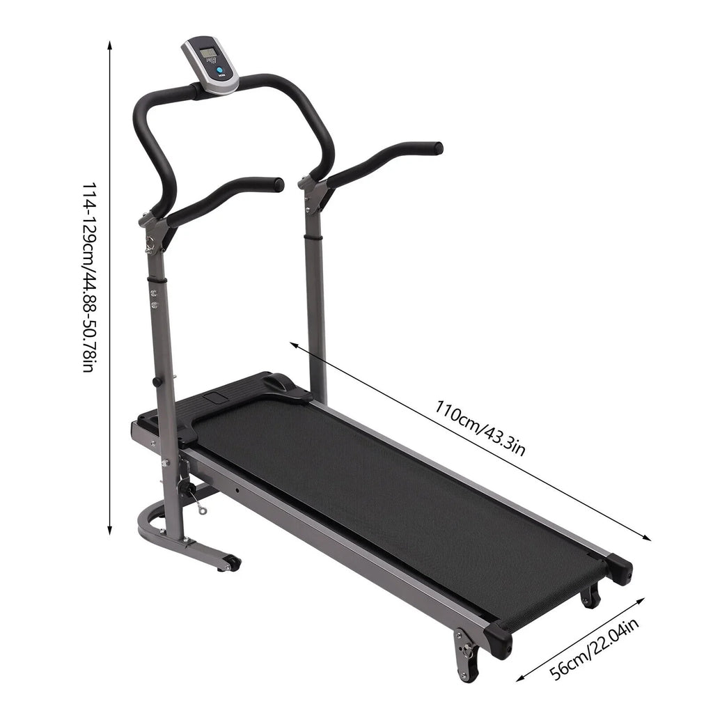 ZhdnBhnos Foldable Treadmill with Incline Home Gym Compact Walking Running Machine LED Monitor 264.55lbs Charcoal