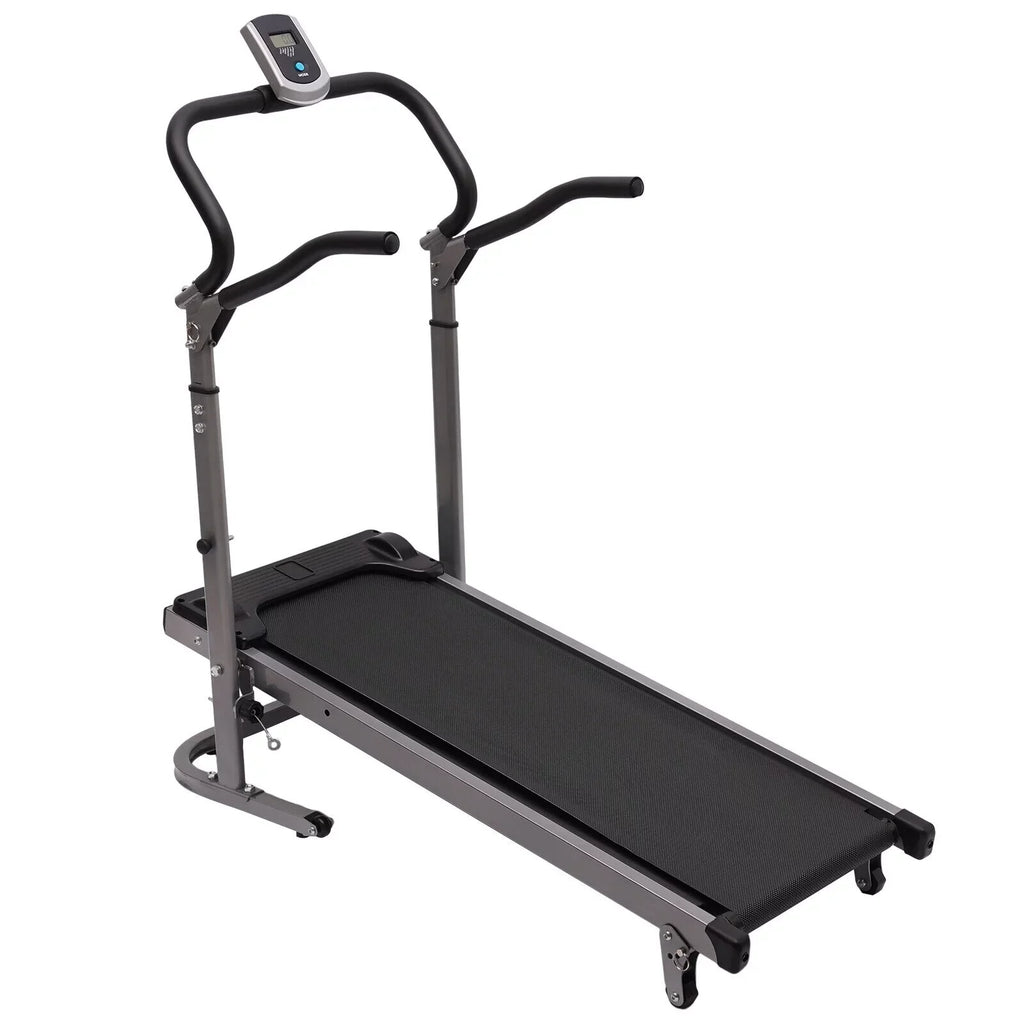 ZhdnBhnos Foldable Treadmill with Incline Home Gym Compact Walking Running Machine LED Monitor 264.55lbs Charcoal