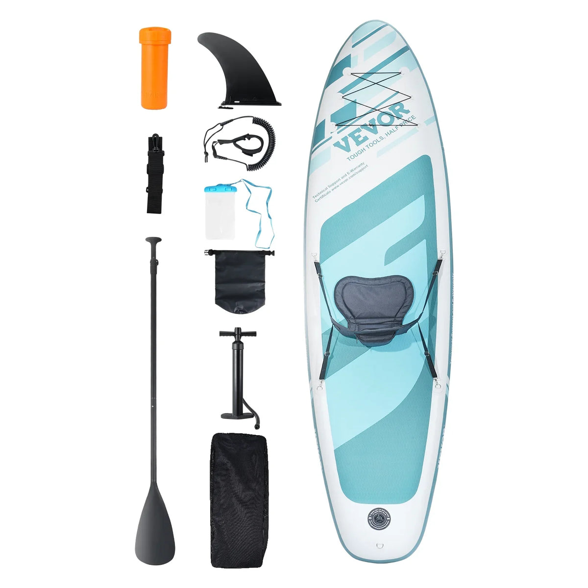 SKYSHALO 10 ft Kayak Board Inflatable Stand Up Paddle Board with Seat Accessory