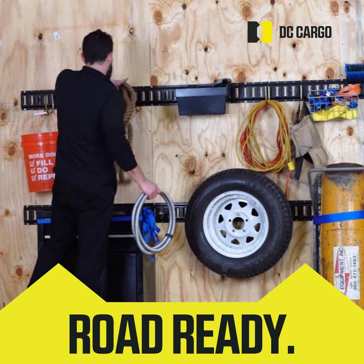 DC Cargo Etrack Rails Kit 8' Charcoal Trailer Tie Down Rails & E Track Accessories