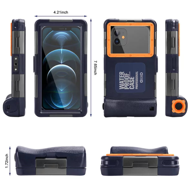 UrbanX Professional [15m/50ft] Swimming Diving Surfing Snorkeling Photo Video Waterproof Protective Case Underwater Housing for Panasonic Eluga Ray 700 And all Phones Up to 6.9 Unit LCD with Lanyard
