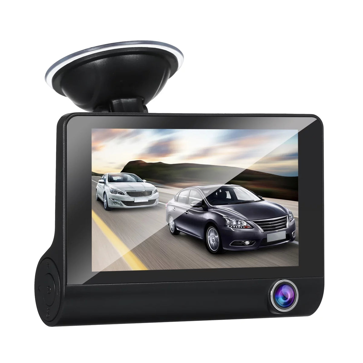 Moobody Dash Cam - 1080P Full HD Front and Rear Dual Dash Camera, 4 Inch IPS Screen, G-sensor, Loop Recording - Keep an Eye on Your Surroundings While On the Go