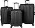 Kenneth Cole REACTION Renegade Luggage Expandable 8-Wheel Spinner Lightweight Hardside Suitcase, Charcoal 3-Piece Set (20"/24"/28") 3-Piece Set (20"/24"/28") Midnight