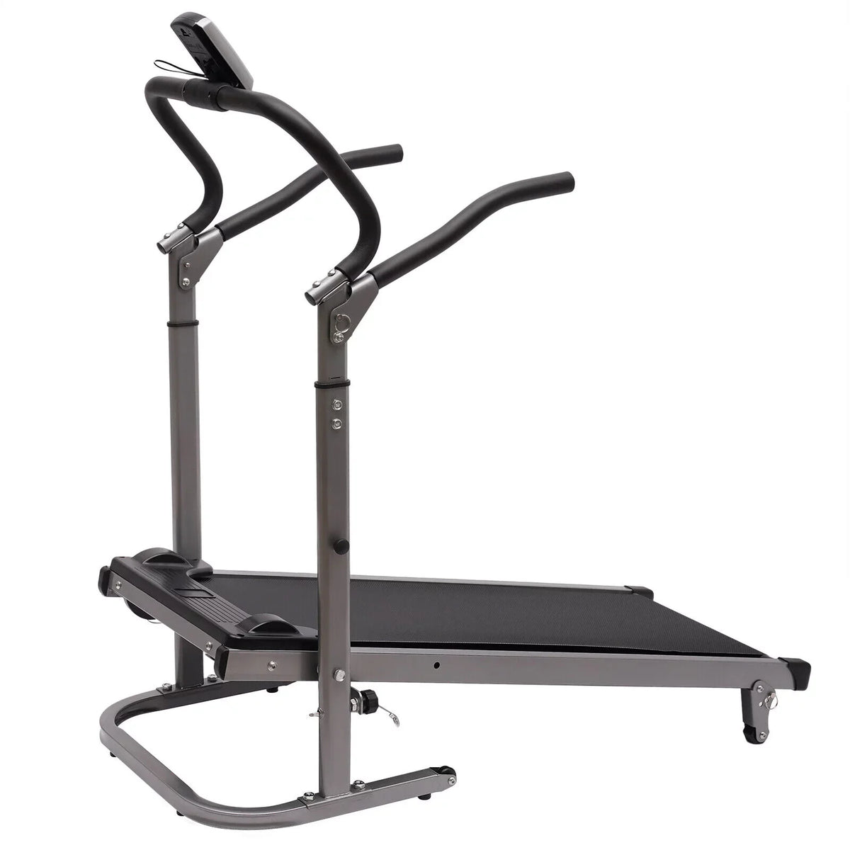 ZhdnBhnos Foldable Treadmill with Incline Home Gym Compact Walking Running Machine LED Monitor 264.55lbs Charcoal