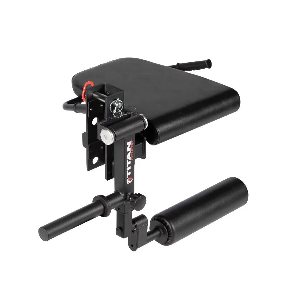 Titan Fitness TITAN Series Plate-Loaded Leg Curl and Extension Rack Attachment, Rated 275 LB, Perform One-Leg Hamstring Curls Or Seated Leg Extensions