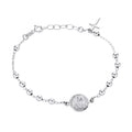 Bling Jewelry Medal Prayer Beads Virgin Mary Cross Rosary Bracelet Sterling Silver