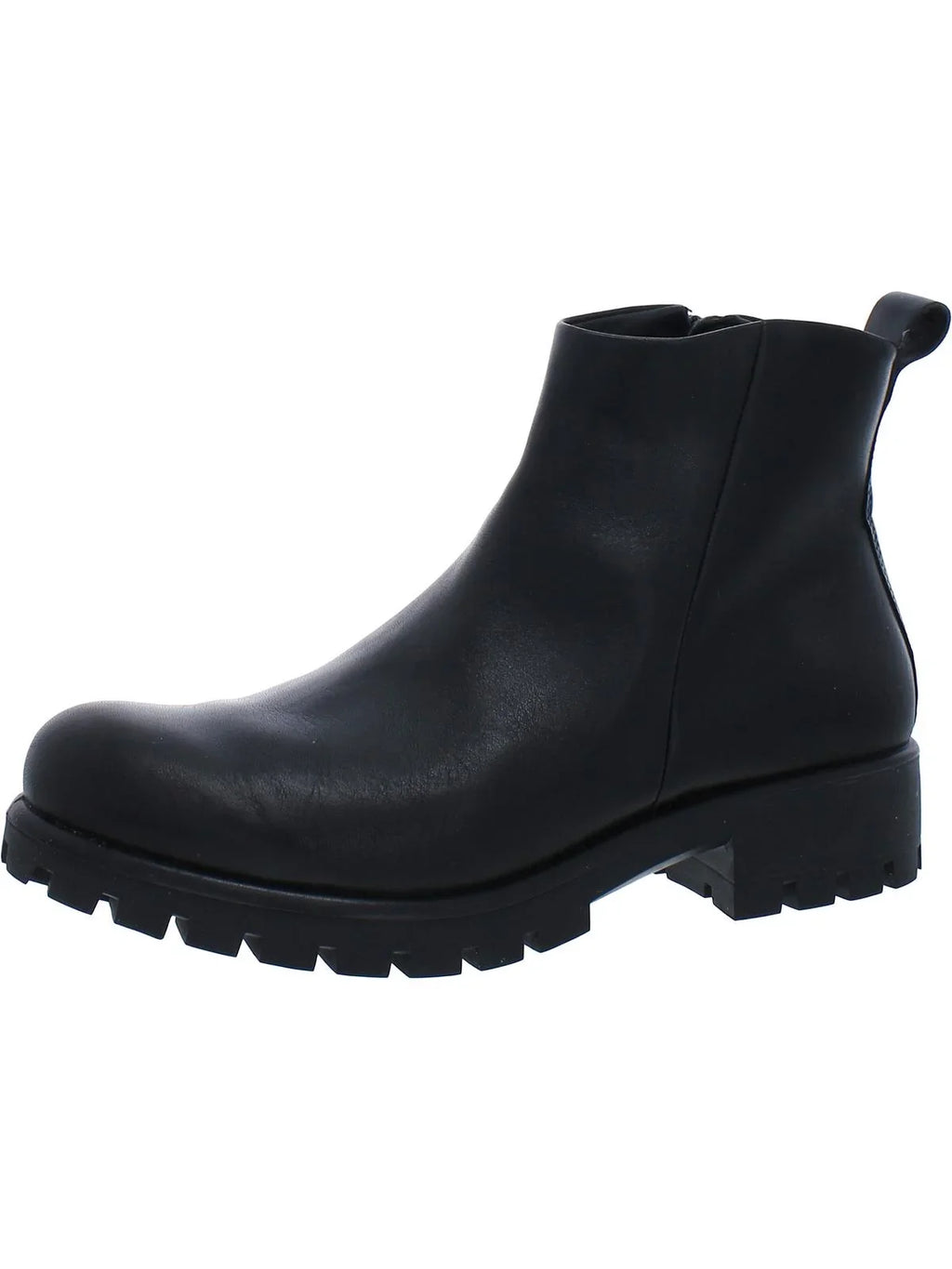 ECCO Womens Modtray Leather Lugged Sole Booties