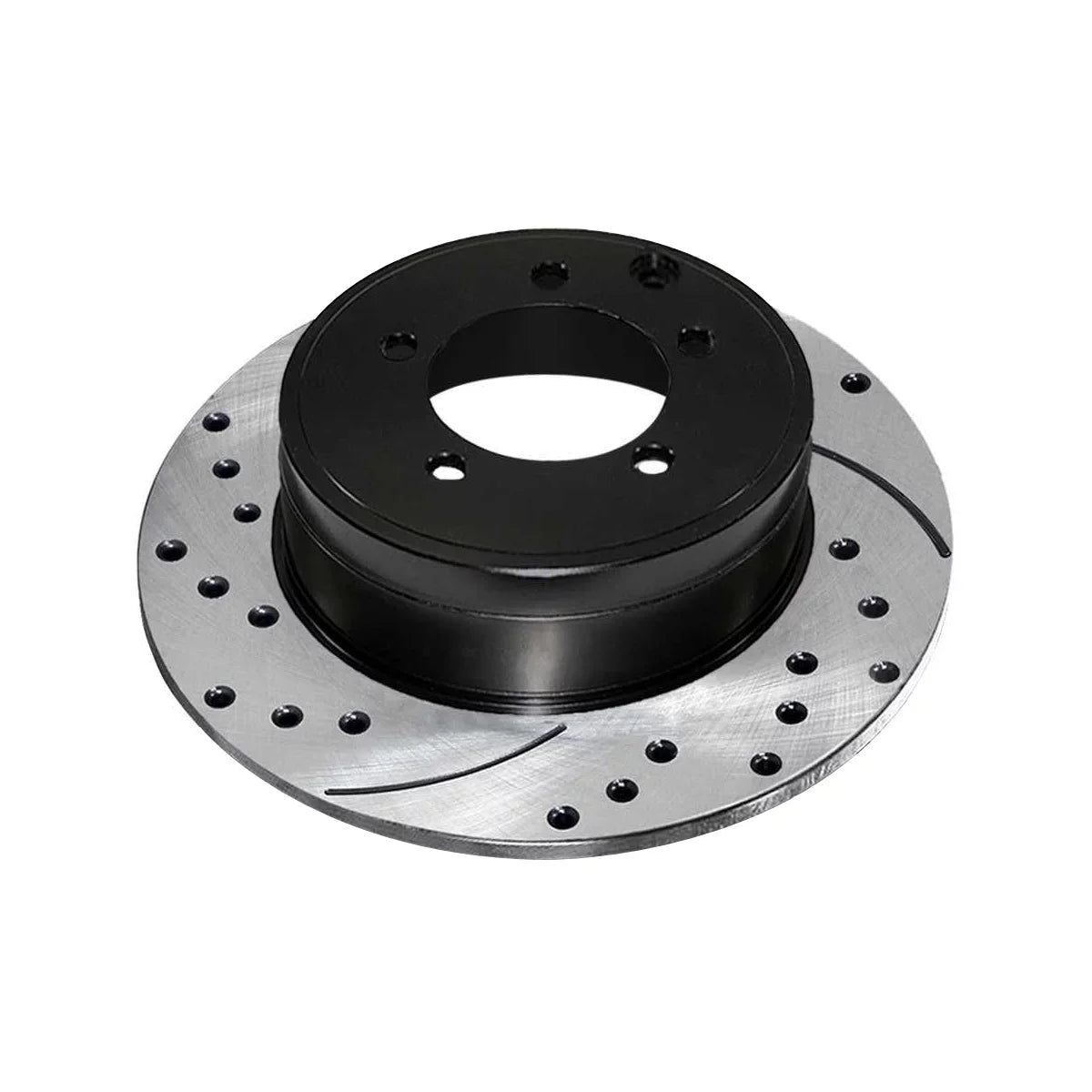 AutoShack Rear Drilled Slotted Brake Rotors Dark Pair of 2 Driver and Passenger Side Replacement for Jeep Patriot Compass Dodge Avenger Caliber Chrysler 200 Sebring Mitsubishi Lancer V6 FWD PR63038LR