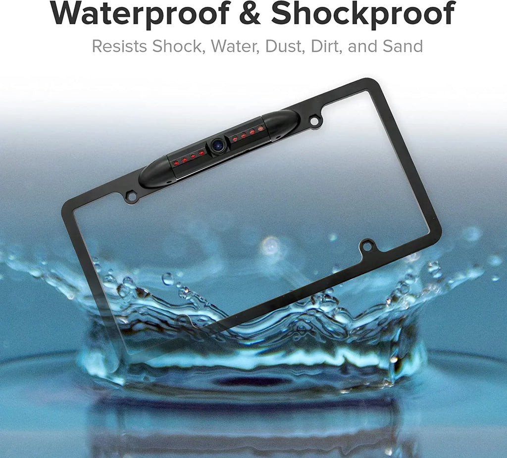 Backup Camera Rearview License Plate Frame for JVC KWV230BT KW-V230BT Onyx