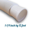 Above Ground Pool Filter Connection Hose, 1-1/4" x 12'