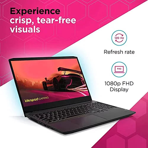 Lenovo IdeaPad Gaming 3 15.6" FHD 120Hz Gaming Laptop, AMD Ryzen 5-5600H, 8GB RAM 1TB SSD, RTX 3050 Ti 4GB GDDR6, Backlit Keyboard, Bluetooth, Webcam, WiFi, Windows 11, Shadow Charcoal