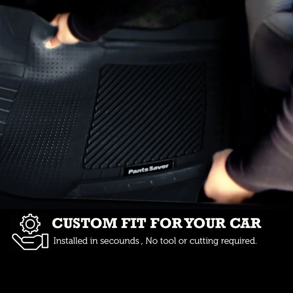 PantsSaver Custom Fit Floor Mats for Hyundai Kona 2018-2023 All Weather Protection -4 Piece Set Dark