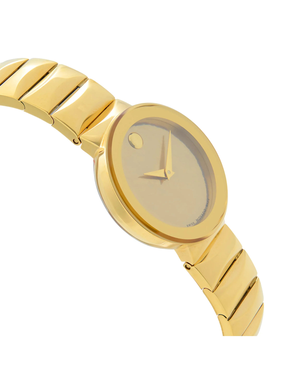 Movado Sapphire Museum 26mm Gold MOP Dial Steel Quartz Ladies Watch 0607049