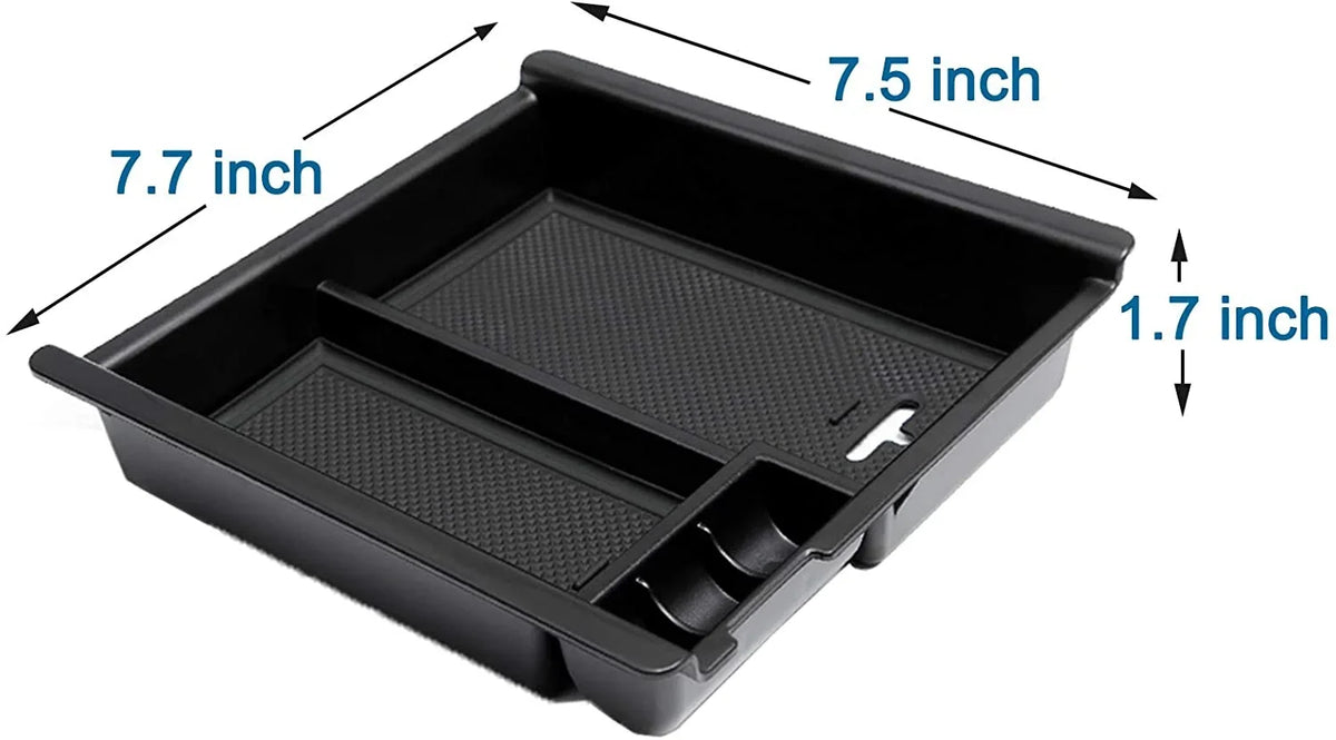 JDMCAR Center Console Tray Organizer Compatible with Toyota Tacoma Accessories 2016-2022 2023, Armrest Insert Container ABS Material Secondary Storage Box