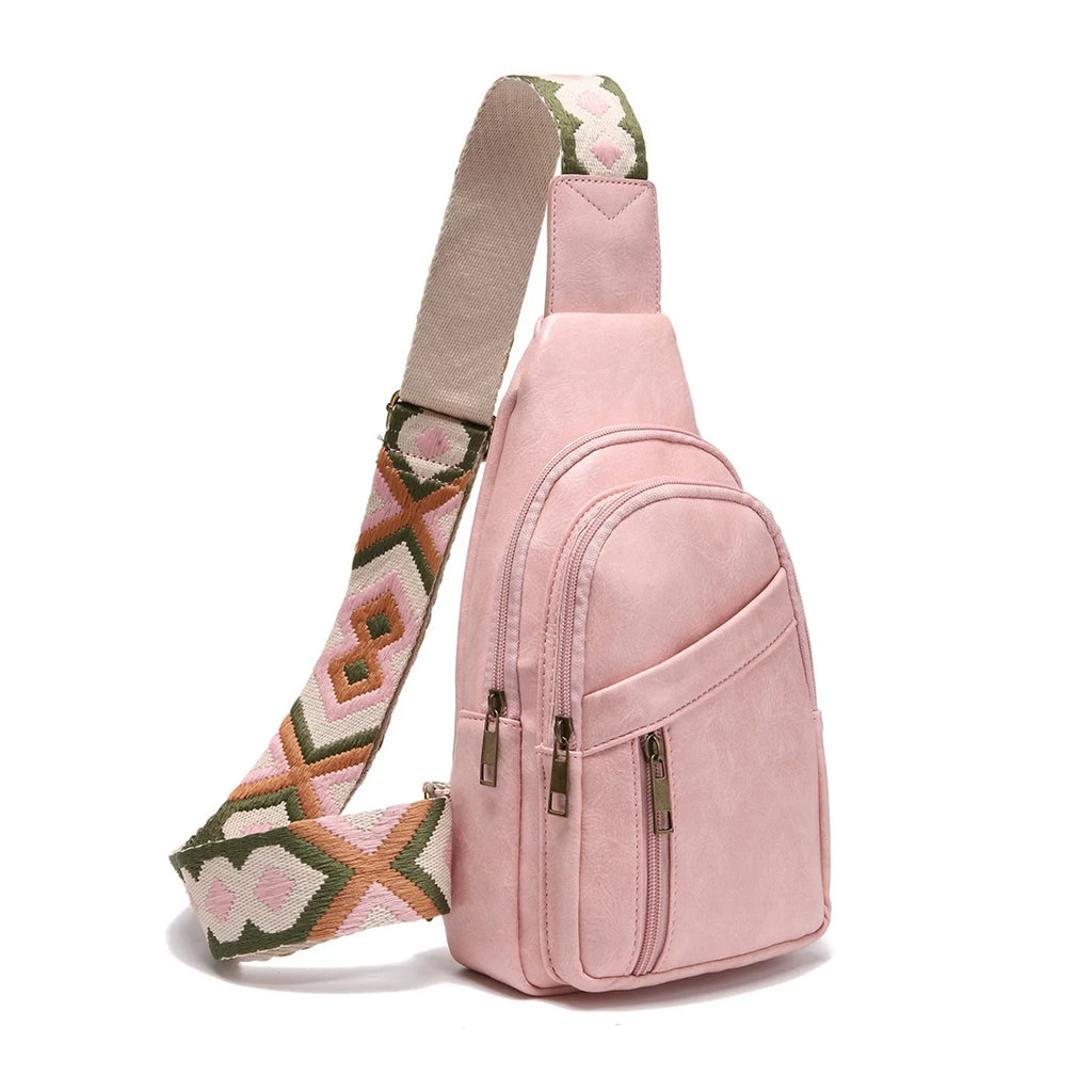 Women Shoulder Bag Fashion New Pattern Simple Retro Casual Chest Bag Multi Layered Practical Lightweight Messenger Bag