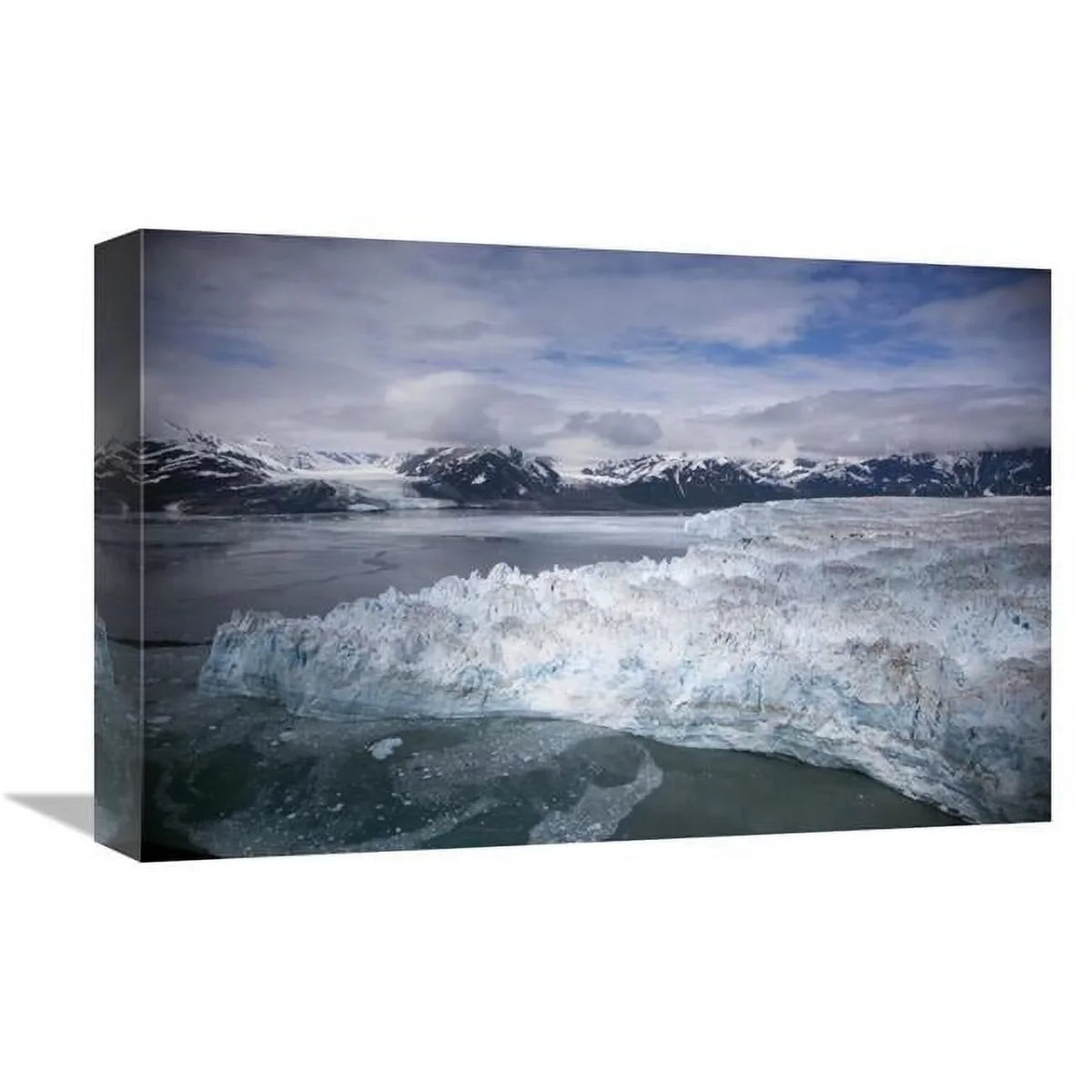 Global Gallery 12 x 18 in. Hubbard Glacier Encroaching on Gilbert Point - Wrangell-St. Elias National Park - Alaska Art Print - Matthias Breiter