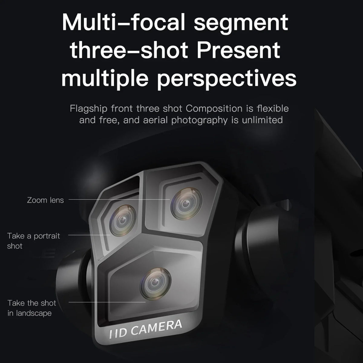 Meterk Remote Control with Camera 4K 3 Front Camera 2 Bottom Camera Obstacle Avoidance 5GWiFi FPV Storage Bag Package Trajectory Flight Gesture Photography Follow Flight 3 Battery