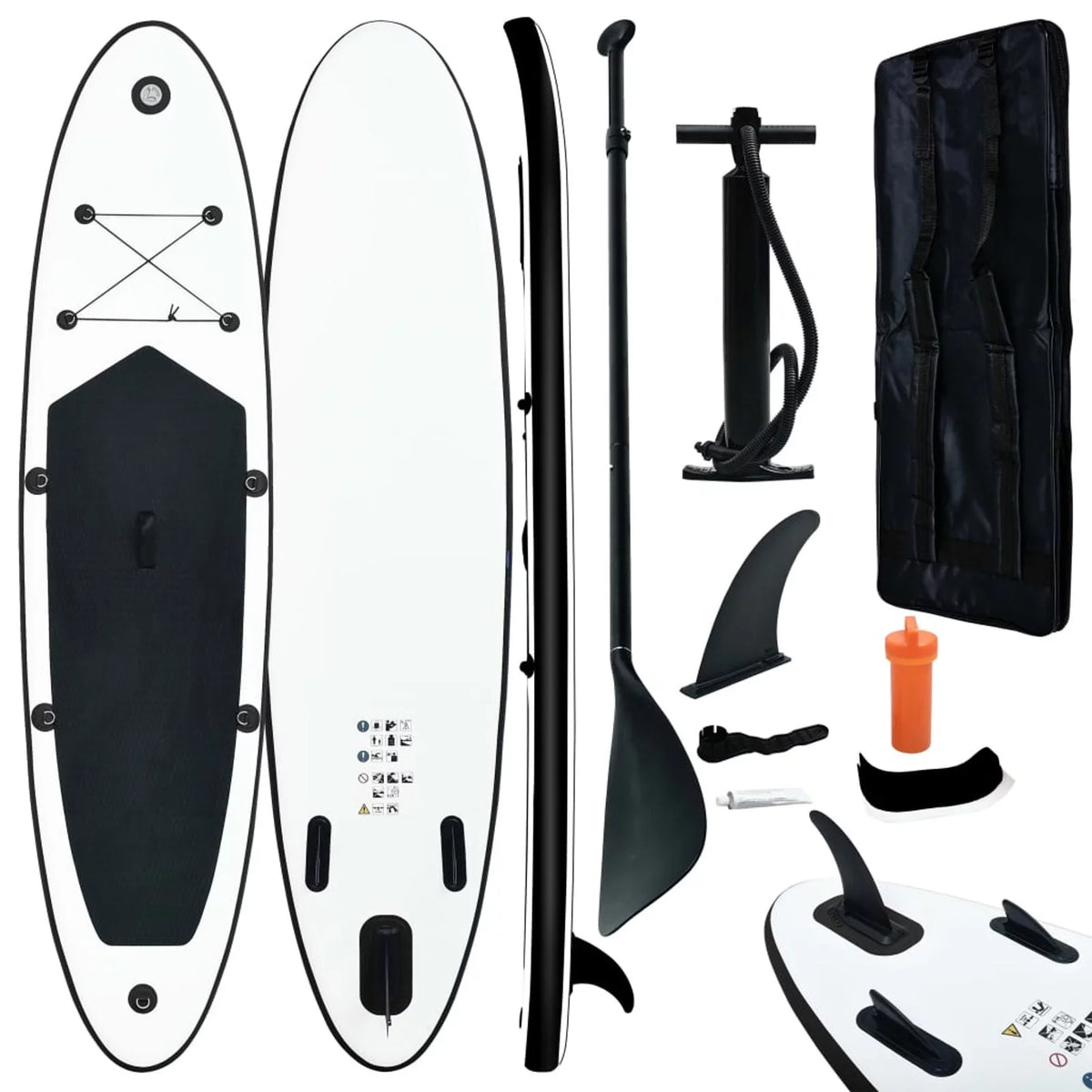 Inflatable Paddleboard Set Charcoal and White