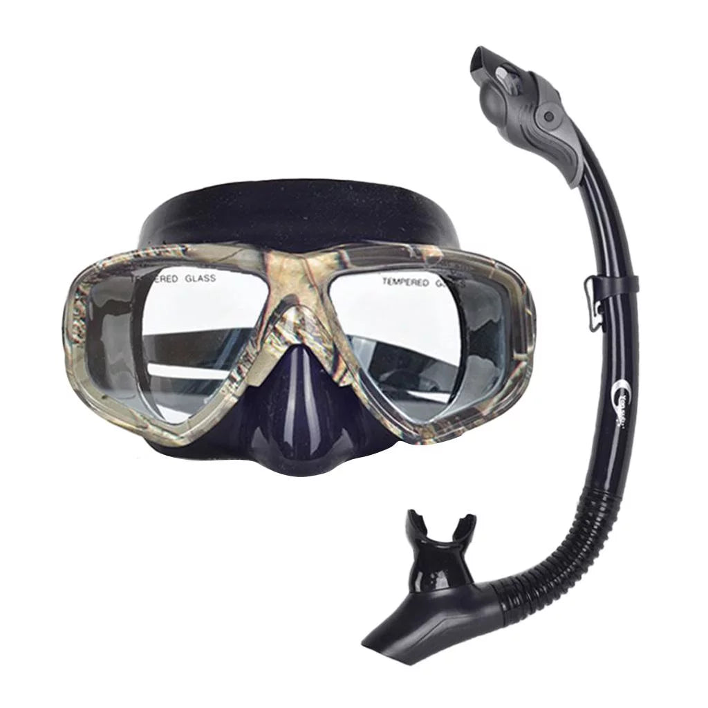 Silicone Diver Snorkel Set Snorkeling Gear Equipment Goggles Mouthpiece