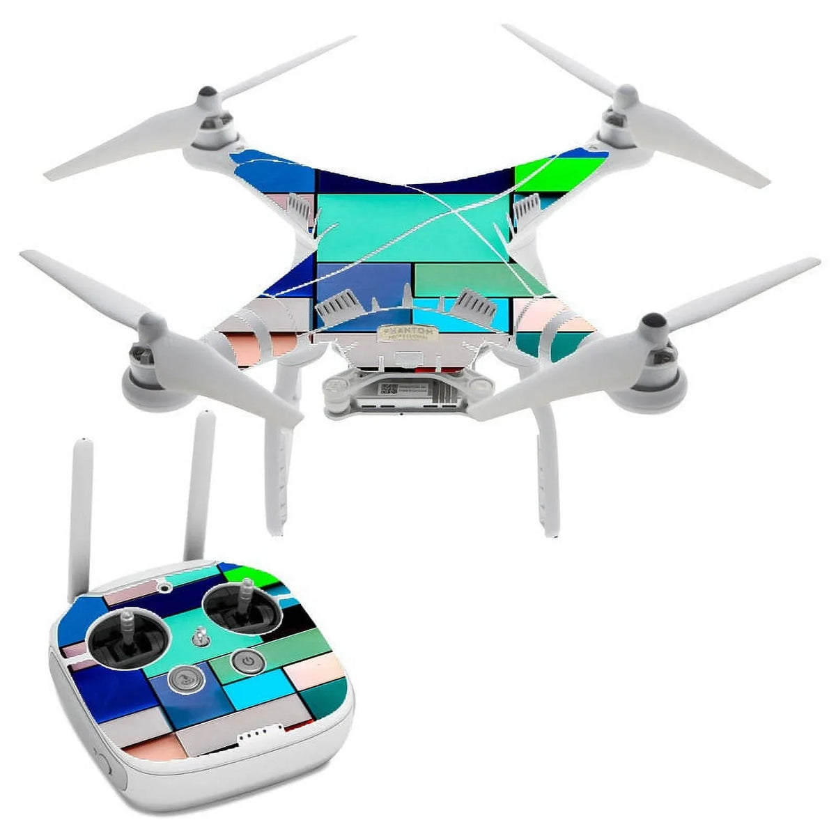 Textures Squares DJI Phantom 3 Professional Skin Skins Vinyl Decal Kit