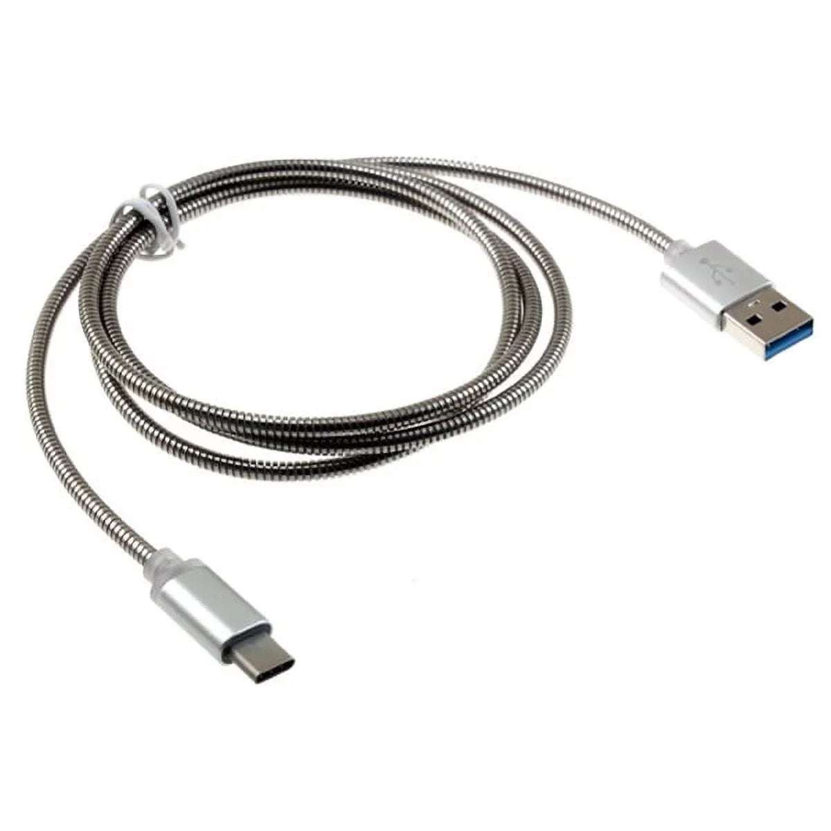 3ft Metal USB Cable w 2-Port USB Car Home Charger W6G for Midnight KEYone, Key2 LE - BLU G9, Vivo XI Plus 5 - CAT S48c S61 - Coolpad Legacy - Essential Phone (PH-1) - Google Pixel XL 3a XL 3