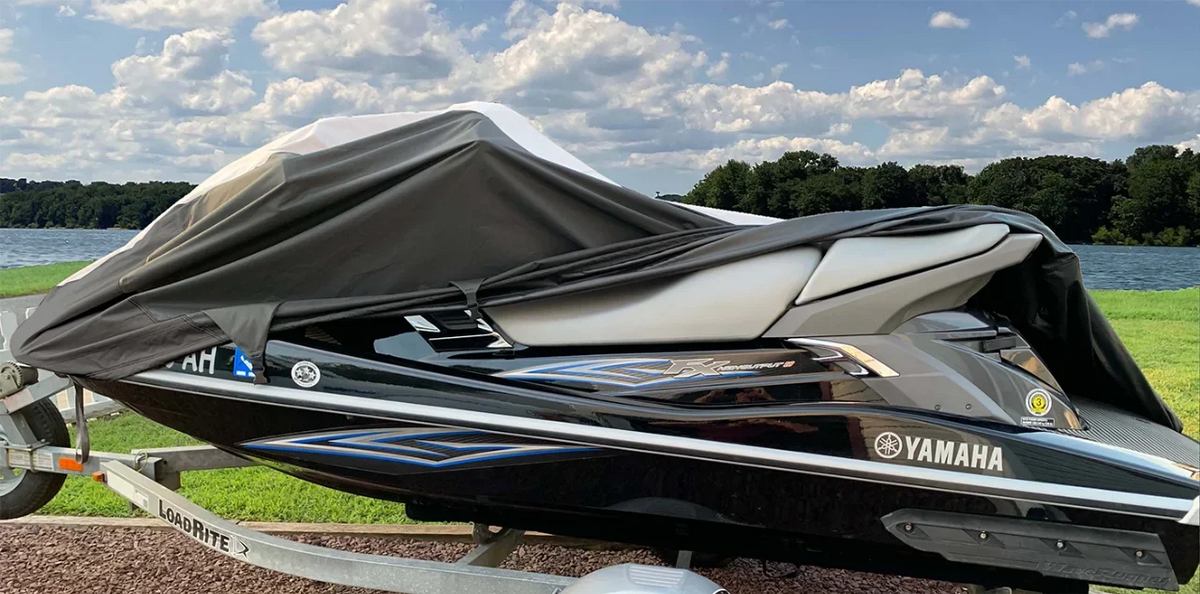 SUPER HEAVY-DUTY TOP OF THE LINE JETSKI Cover Compatible for Yamaha Jet Ski PWC Trailerable Cover Onyx Wave Venture 1995-1998
