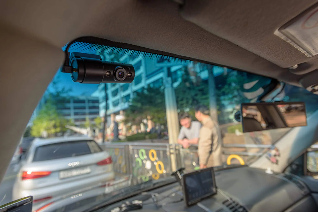 Charcoal DR590X-2CH IR with 32GB microSD Card | Full HD Wi-Fi Dashcam | Interior Infrared (IR) Rear Camera | Taxi Dashcam