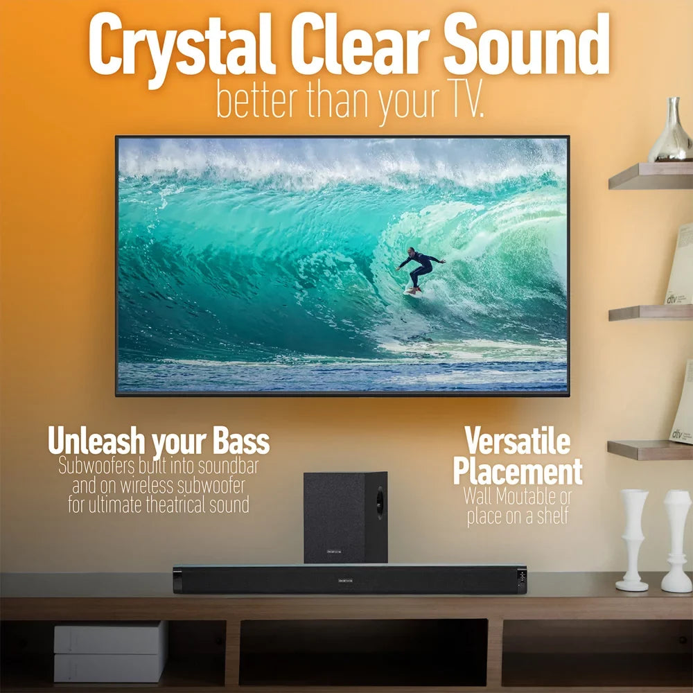 Sony XBR55X900H Centimeter 4K UHD Full Array LED Smart TV 2020 Bundle with Deco Gear Sound Bar with Subwoofer, Wall Mount, 6-Outlet Surge Adapter, Screen Cleaner and TV Essentials 2020