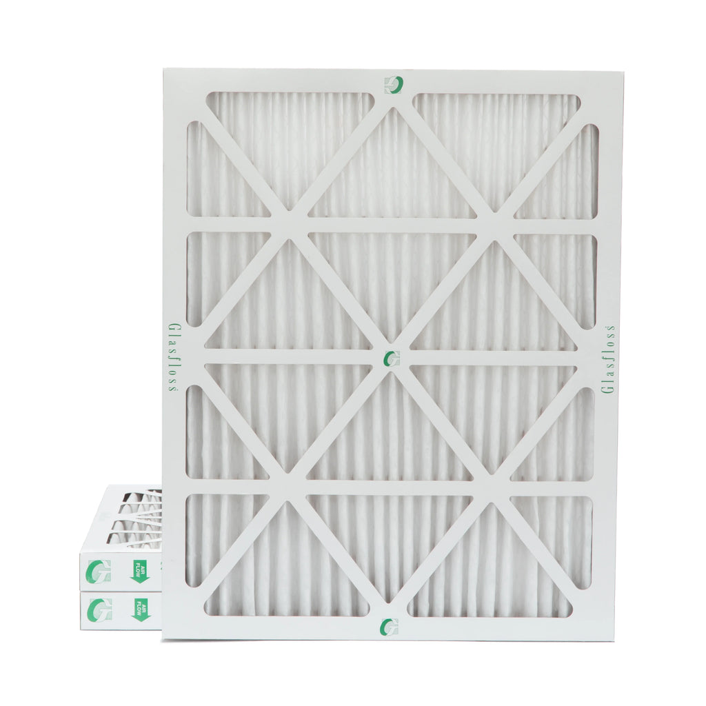 3 Pack of 20x24x2 MERV 10 Pleated 2" Unit Air Filters by Glasfloss. Actual Size: 19-3/8 x 23-3/8 x 1-3/4