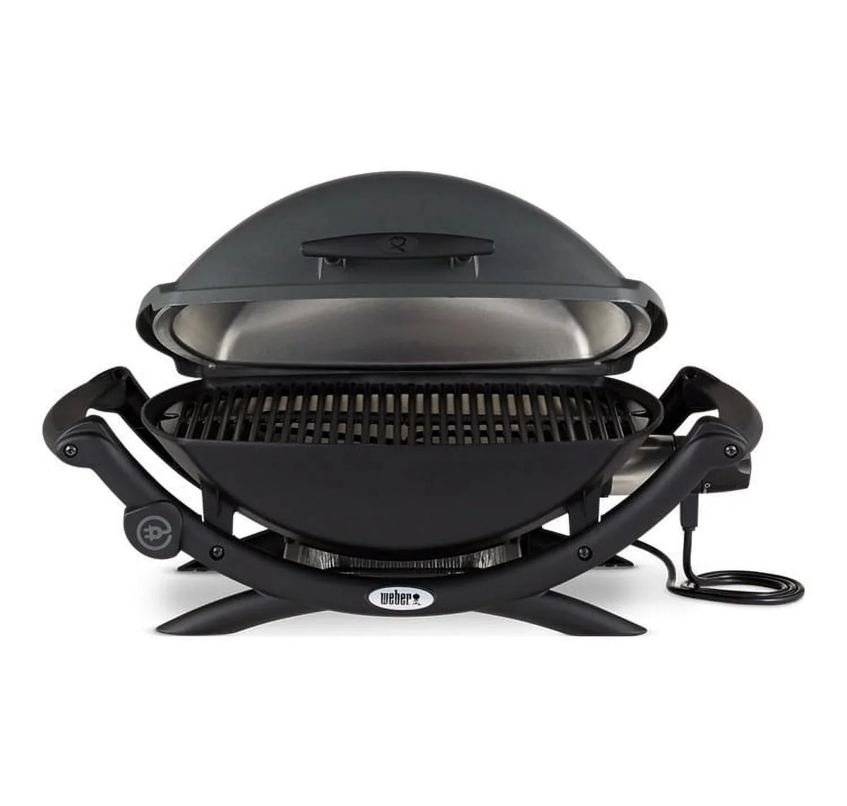 Weber Q 2400 Electric Grill Onyx with Grill Cover and Cart Bundle
