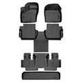 SA0363-B0478-C0478-E0478 48 x 32 x 6 in. Floor Mats 3 Rows & Cargo Liner Behind 3rd Row Set for 2016-2021 Ford Transit Connect, Charcoal