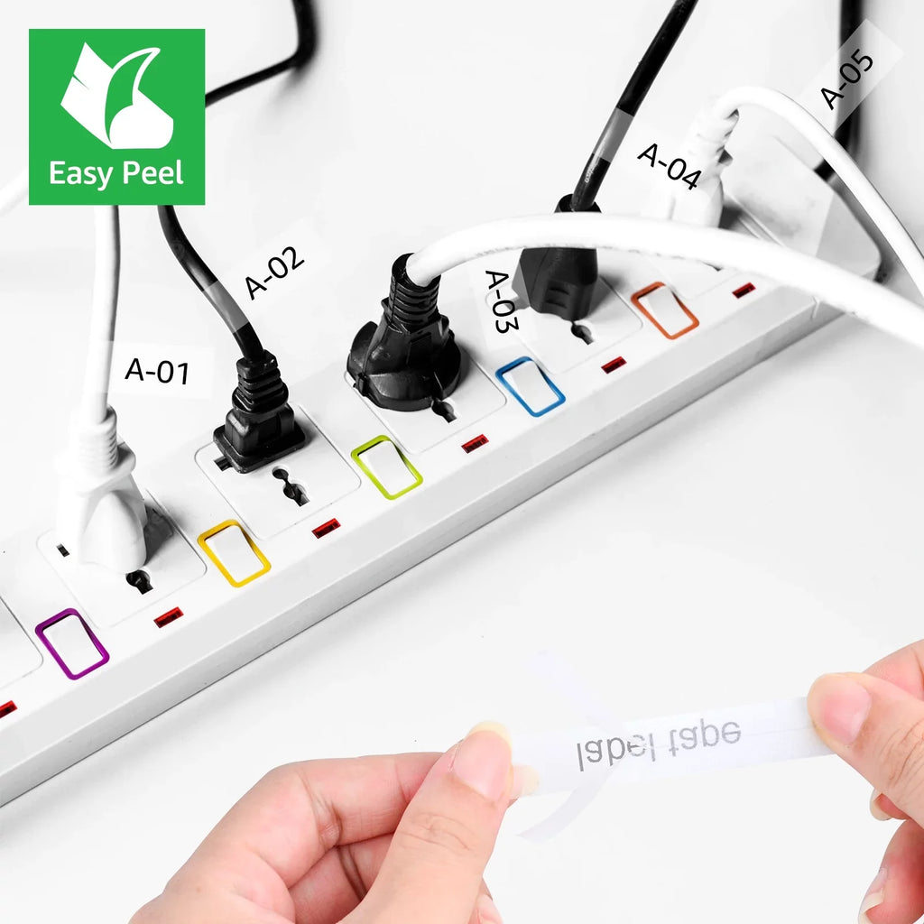 GREENCYCLE 40PK Compatible for Brother P-touch 12mm x 8m Midnight on Clear TZ TZe TZe-FX131 TZ-FX131 TZe-131 TZ-131 Flexible ID Cable Wire Label Tape