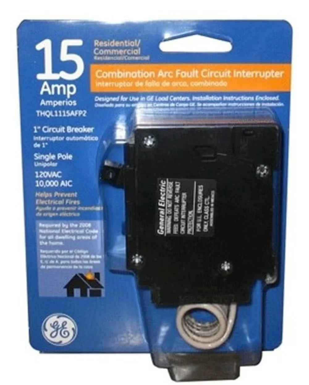 GE Energy Industrial Solutions THQL1120AFP2 Single Pole Combo Arc Fault Circuit Interrupter, 20-Amp