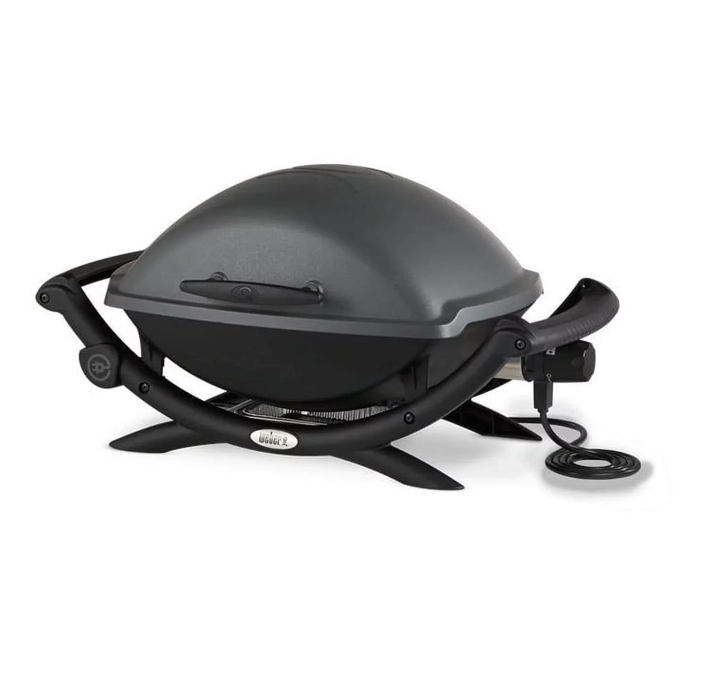 Weber Q 2400 Electric Grill Onyx with Grill Cover and Cart Bundle