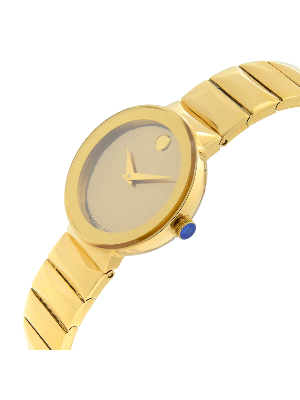 Movado Sapphire Museum 26mm Gold MOP Dial Steel Quartz Ladies Watch 0607049