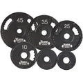 York Barbell G2 Olympic Dual Grip Thin Line Cast Iron Plate- Onyx - 10 lbs