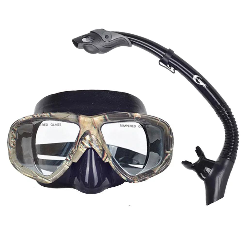 Silicone Diver Snorkel Set Snorkeling Gear Equipment Goggles Mouthpiece